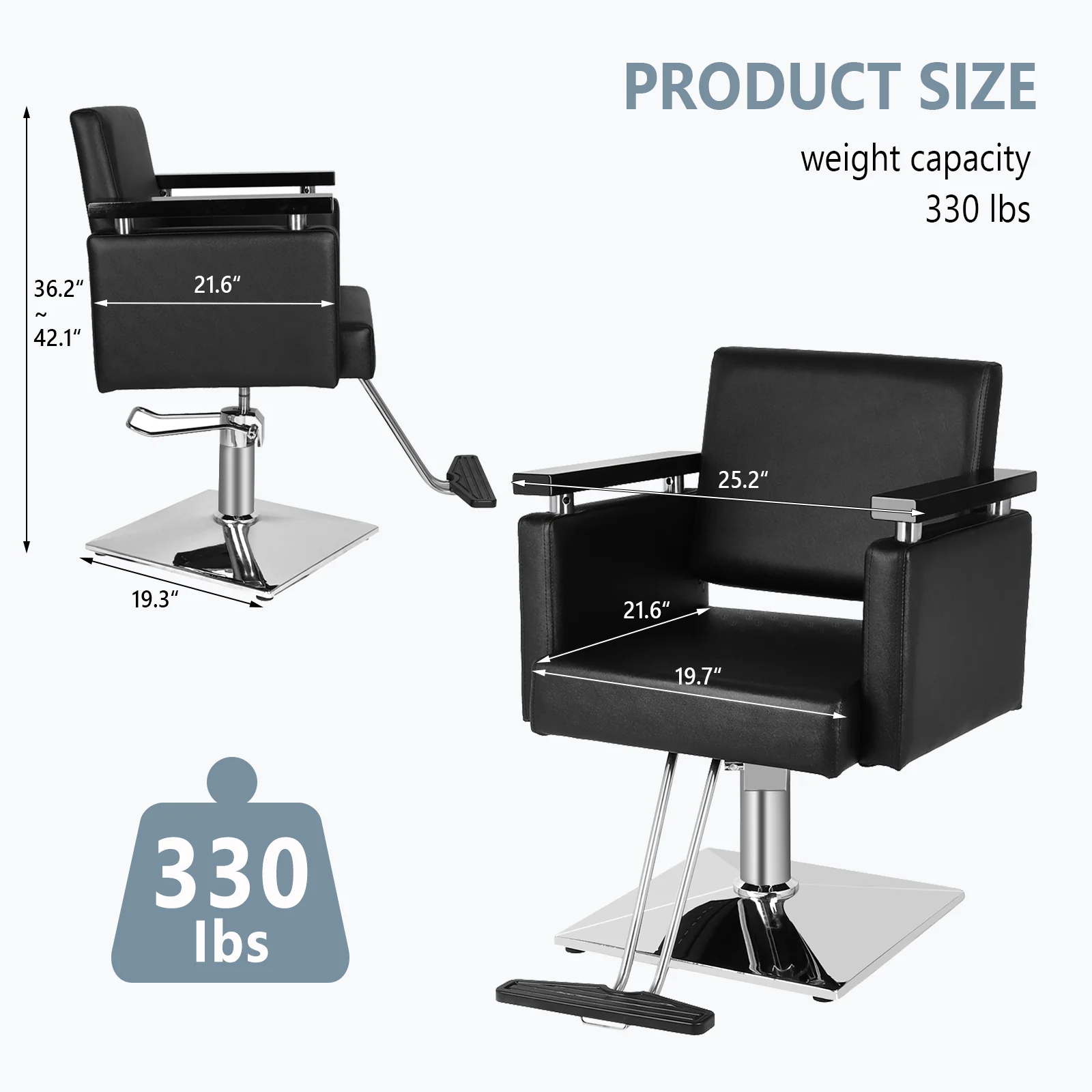 OmySalon SC05 Hydraulic 360-Degree Swivel Hair Stylist Salon Chair - Image 11