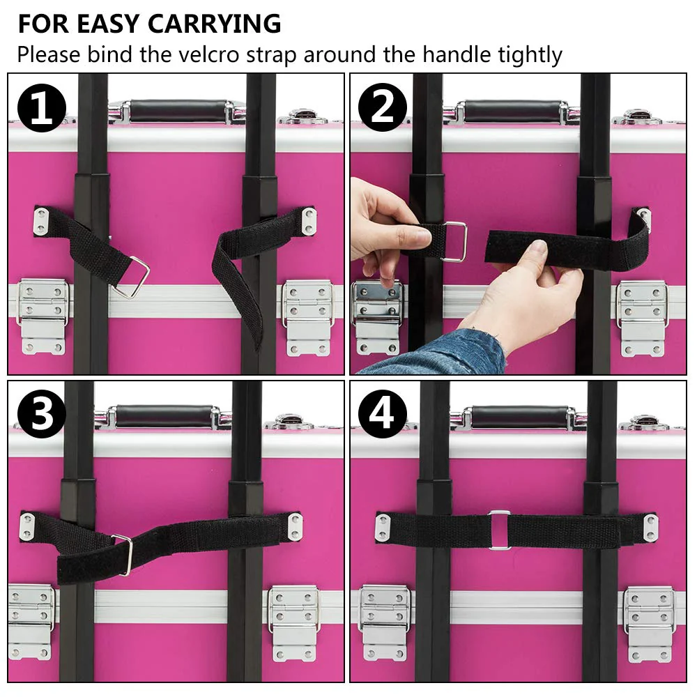 Omysalon MCA301 2-in-1 Aluminum Rolling Makeup Train Organizer - Image 3
